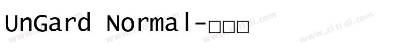 UnGard Normal字体转换